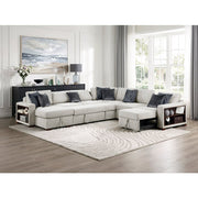 8548GY*6SCACCLA2 5-Piece Sectional with Reversible Chaise, Pull-out Bed, Hidden Storage and Click Motion Back - 8548GY*6SCACCLA2