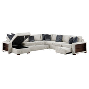 8548GY*6SCACCLA2 5-Piece Sectional with Reversible Chaise, Pull-out Bed, Hidden Storage and Click Motion Back - 8548GY*6SCACCLA2