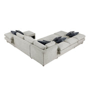 8548GY*6SCACCLA4 5-Piece Sectional with Reversible Chaise, Pull-out Bed, Hidden Storage and Click Motion Back - 8548GY*6SCACCLA4