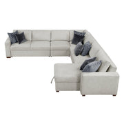 8548GY*6VC2ACR2ACLACA (6)5-Piece Sectional with Reversible Chaise, Pull-out Bed and Hidden Storage - 8548GY*6VC2ACR2ACLACA