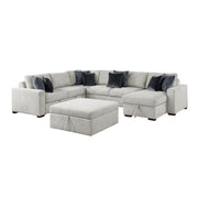 8548GY*6VC2ACR2ACLAOT 5-Piece Sectional with Reversible Chaise, Pull-out Bed and Ottoman - 8548GY*6VC2ACR2ACLAOT
