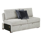 8548GY*6VC2ACR2ACLAOT 5-Piece Sectional with Reversible Chaise, Pull-out Bed and Ottoman - 8548GY*6VC2ACR2ACLAOT