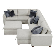 8548GY*6VC2ACR2ACLAOT 5-Piece Sectional with Reversible Chaise, Pull-out Bed and Ottoman - 8548GY*6VC2ACR2ACLAOT