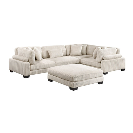 8555BE*3CRACOT (5)5-Piece Modular Sectional with Ottoman - 8555BE*3CRACOT