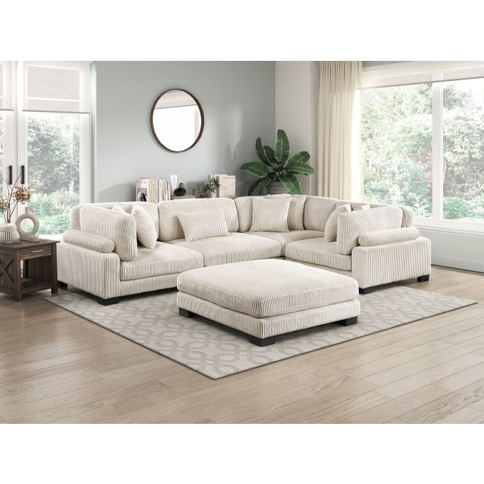 8555BE*3CRACOT (5)5-Piece Modular Sectional with Ottoman - 8555BE*3CRACOT