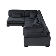 8555BK*4SC (4)4-Piece Modular Sectional - 8555BK*4SC