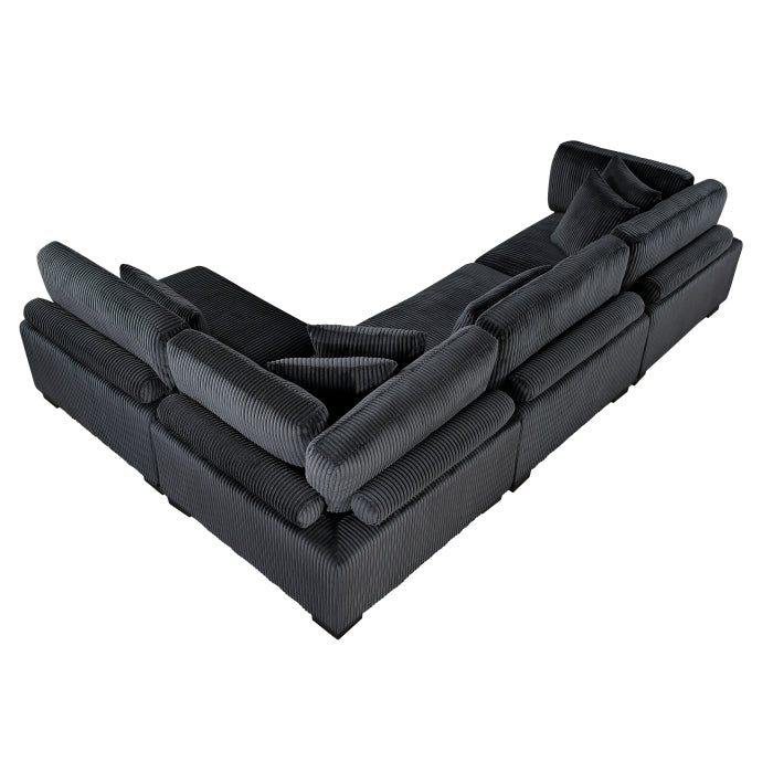 8555BK*4SC (4)4-Piece Modular Sectional - 8555BK*4SC