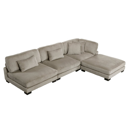 8555GB*2AC1CROT (4)4-Piece Modular Sectional with Ottoman - 8555GB*2AC1CROT