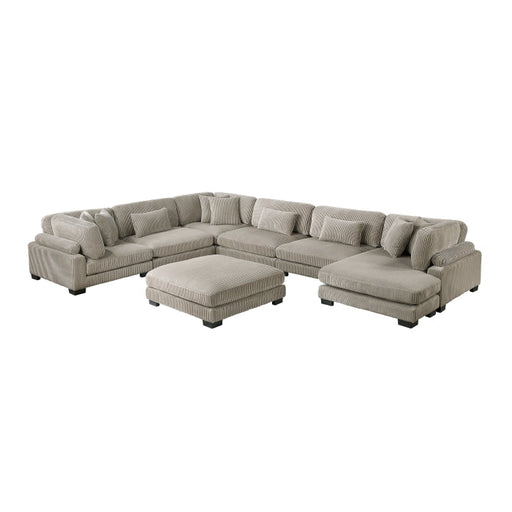 8555GB*2CR3ACVCOT (7)7-Piece Modular Sectional with Reversible Chaise and Ottoman - 8555GB*2CR3ACVCOT