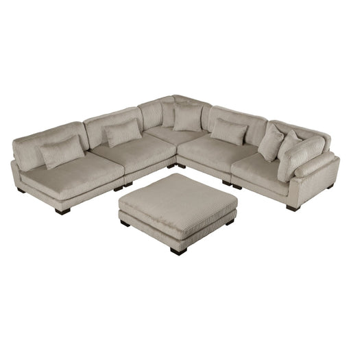 8555GB*6OT (6)6-Piece Modular Sectional with Ottoman - 8555GB*6OT