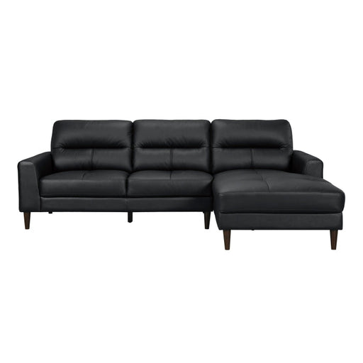8566BLK*SC 2-Piece Sectional with Right Chaise - 8566BLK*SC
