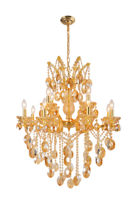 86045W30CH-914CH 30X30 12 LIGHT  CHAMPAGNE GOLD - 210000004577