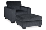 Altari Slate Chair and Ottoman -  Ashley - Lara Furniture