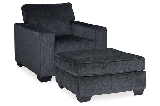 Altari Slate Chair and Ottoman -  Ashley - Lara Furniture