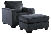 Altari Slate Chair and Ottoman -  Ashley - Lara Furniture