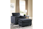 Altari Slate Chair and Ottoman -  Ashley - Lara Furniture