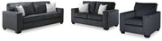 Altari Slate Sofa, Loveseat and Chair from Ashley - Lara Furniture