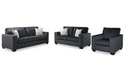 Altari Slate Sofa, Loveseat and Chair from Ashley - Lara Furniture