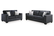 Altari Slate Sofa, Loveseat and Chair from Ashley - Lara Furniture