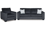 Altari Slate Sofa Sleeper with Chair -  Ashley - Lara Furniture