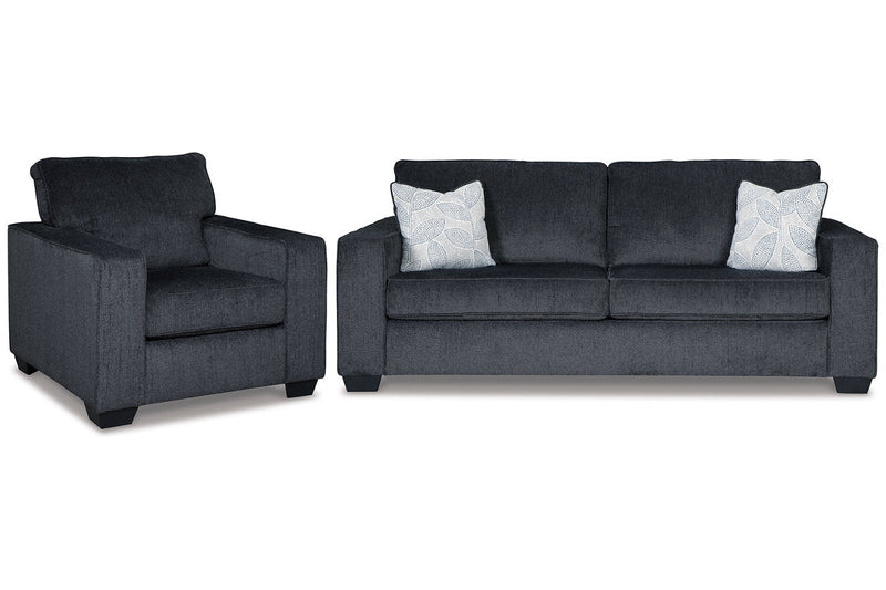 Altari Slate Sofa Sleeper with Chair -  Ashley - Lara Furniture