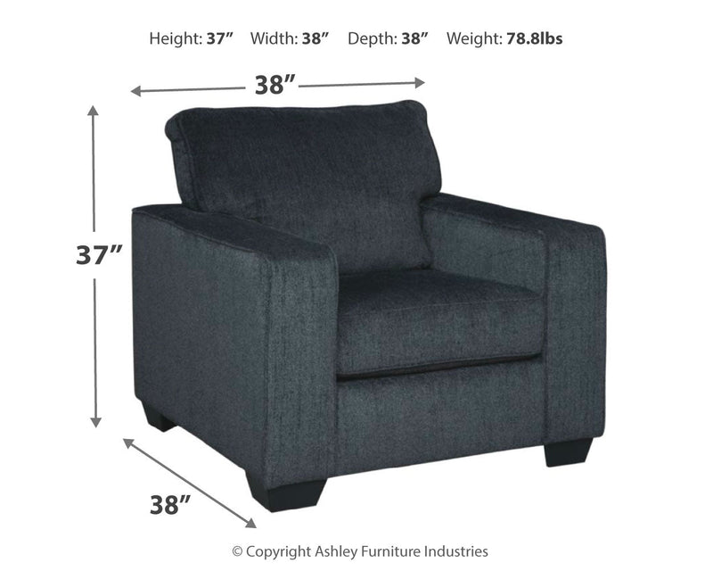 Altari Slate Sofa, Loveseat and Chair from Ashley - Lara Furniture
