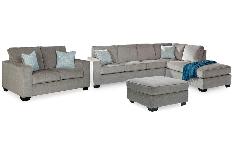 Altari Alloy 2-Piece Sleeper Sectional, Loveseat and Ottoman -  Ashley - Lara Furniture