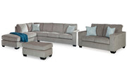 Altari Alloy 2-Piece Sectional with Chaise, Loveseat and Ottoman -  Ashley - Lara Furniture