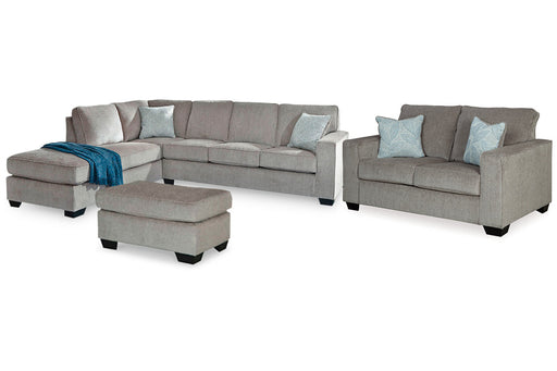 Altari Alloy 2-Piece Sectional with Chaise, Loveseat and Ottoman -  Ashley - Lara Furniture