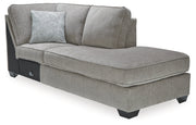 Altari Gray 2-Piece Sectional with Chaise and Oversized Ottoman from Ashley - Lara Furniture
