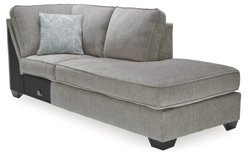 Altari Gray 2-Piece Sectional with Chaise and Oversized Ottoman from Ashley - Lara Furniture