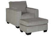 Altari Alloy Chair and Ottoman -  Ashley - Lara Furniture