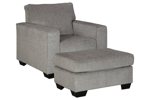 Altari Alloy Chair and Ottoman -  Ashley - Lara Furniture