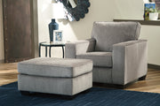 Altari Alloy Chair and Ottoman -  Ashley - Lara Furniture