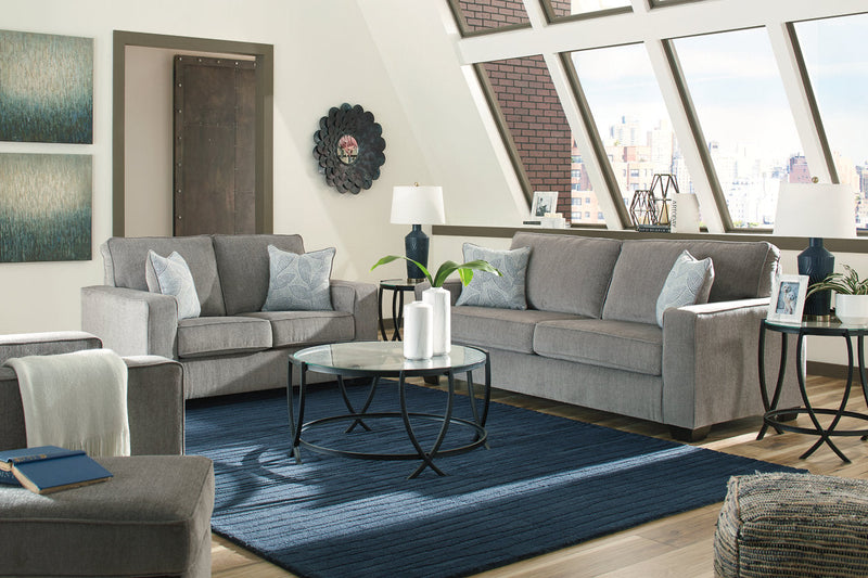 Altari Alloy Sofa, Loveseat, Chair and Ottoman -  Ashley - Lara Furniture