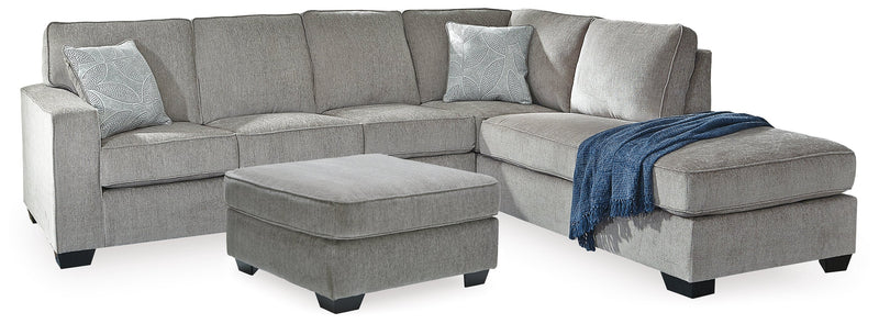 Altari Gray 2-Piece Sectional with Chaise and Oversized Ottoman from Ashley - Lara Furniture