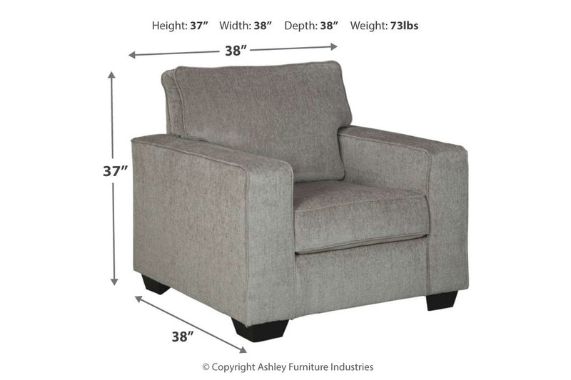 Altari Alloy Chair and Ottoman -  Ashley - Lara Furniture