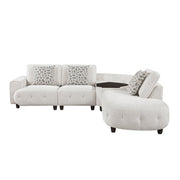 9025BEG*41LRC (4)4-Piece Sectional with Right Side Chaise, Hidden Storage, Lift Top, Receptacle and Charging Ports - 9025BEG*41LRC