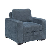 9027BUE-1CL Convertible Chair with Pull-out Bed - 9027BUE-1CL