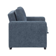 9027BUE-1CL Convertible Chair with Pull-out Bed - 9027BUE-1CL