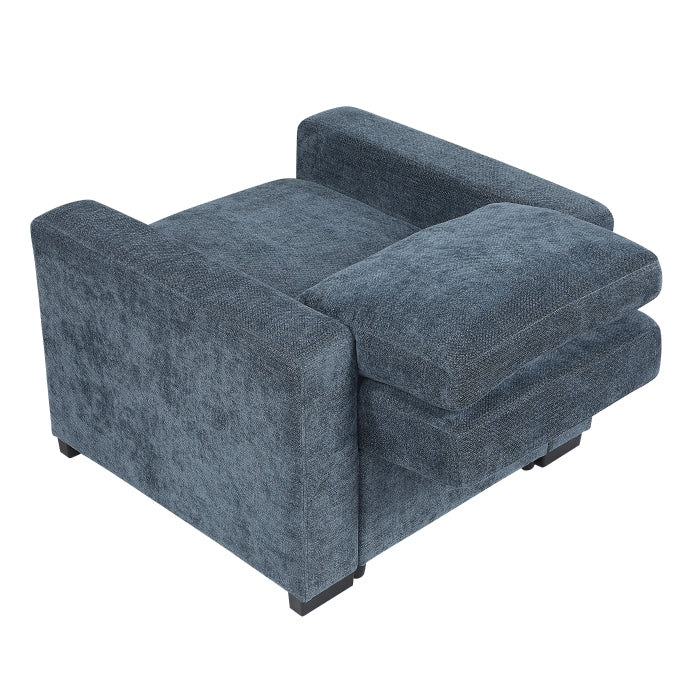 9027BUE-1CL Convertible Chair with Pull-out Bed - 9027BUE-1CL