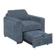 9027BUE-1CL Convertible Chair with Pull-out Bed - 9027BUE-1CL