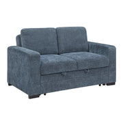 9027BUE-2CL Convertible Love Seat with Pull-out Bed - 9027BUE-2CL