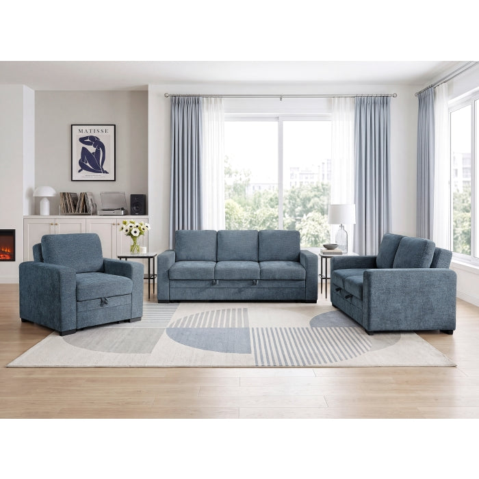 9027BUE-3CL Convertible Sofa with Pull-out Bed - 9027BUE-3CL