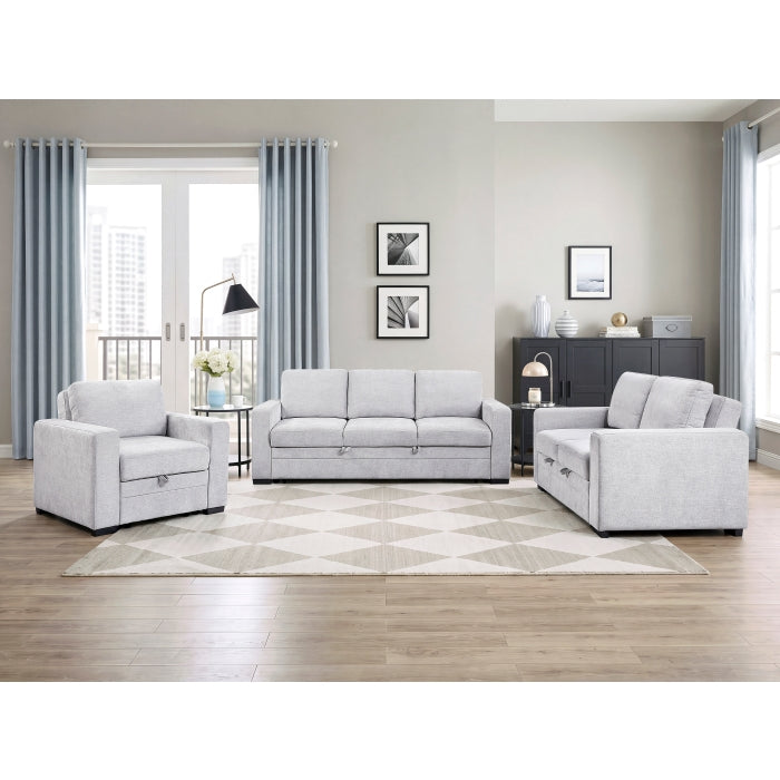 9027GRY-1CL Convertible Chair with Pull-out Bed - 9027GRY-1CL