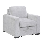 9027GRY-1CL Convertible Chair with Pull-out Bed - 9027GRY-1CL