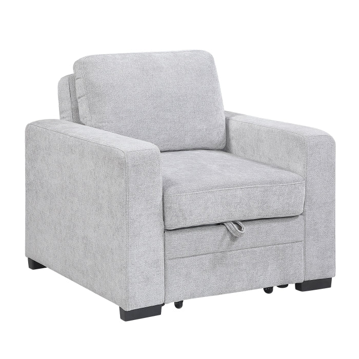 9027GRY-1CL Convertible Chair with Pull-out Bed - 9027GRY-1CL