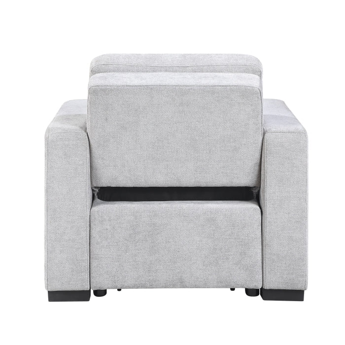 9027GRY-1CL Convertible Chair with Pull-out Bed - 9027GRY-1CL