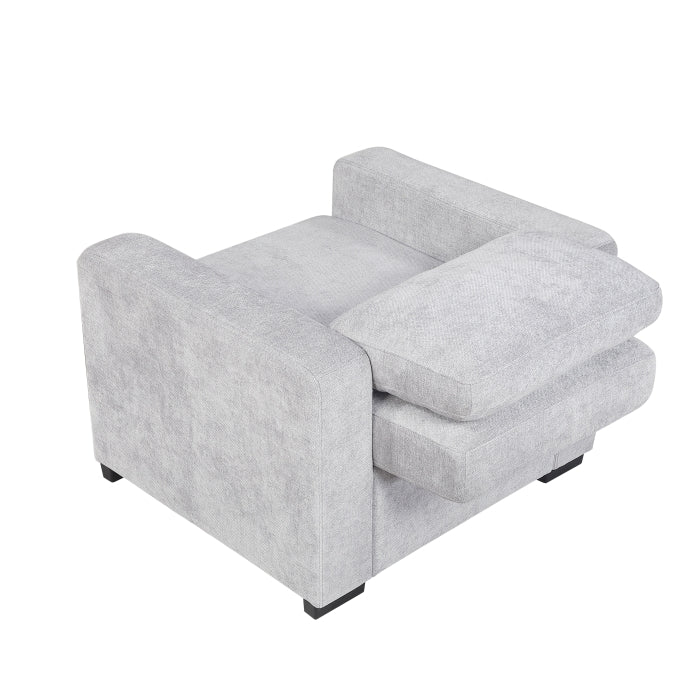 9027GRY-1CL Convertible Chair with Pull-out Bed - 9027GRY-1CL