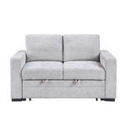 9027GRY-2CL Convertible Love Seat with Pull-out Bed - 9027GRY-2CL
